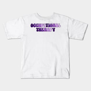 OT Bubble Letters Purple Kids T-Shirt